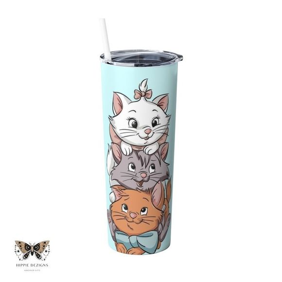 The Aristocats 20oz Steel Tumbler With Lid & Straw - Picture 10 of 14